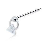 Dangling Triangle Straight Nose Stud NSKA-798